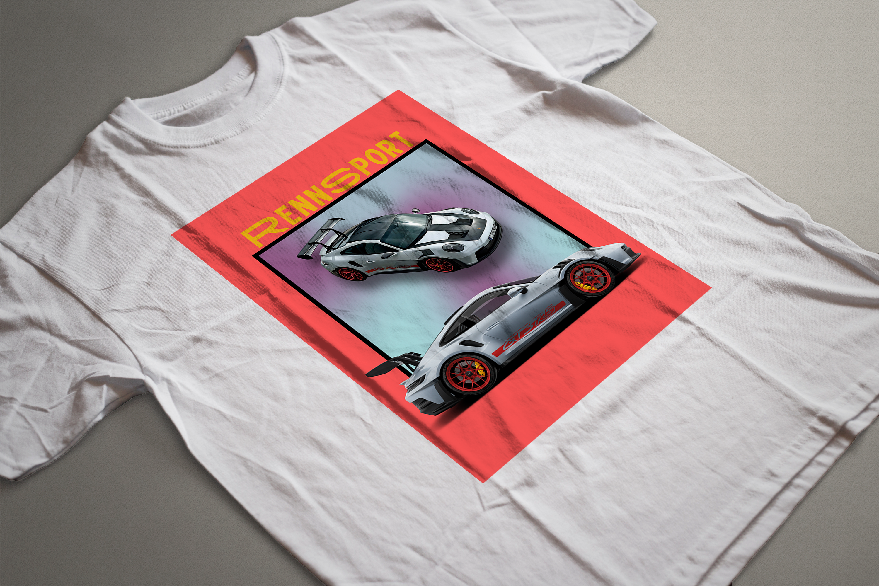 Porsche RennSport white 2 тениски с коли
