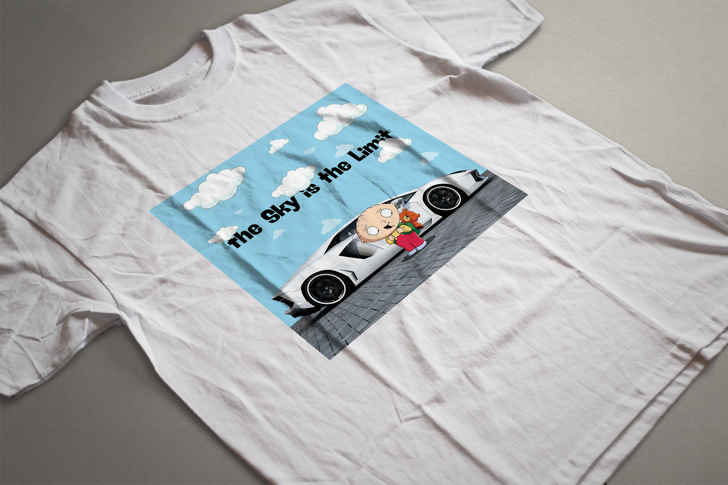 the sky is the limit white тениски с коли
