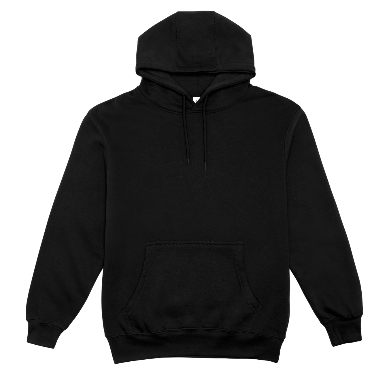 Black empty hoodie front