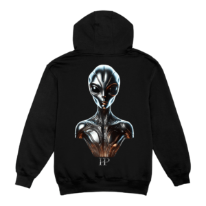Alien black hoodie back
