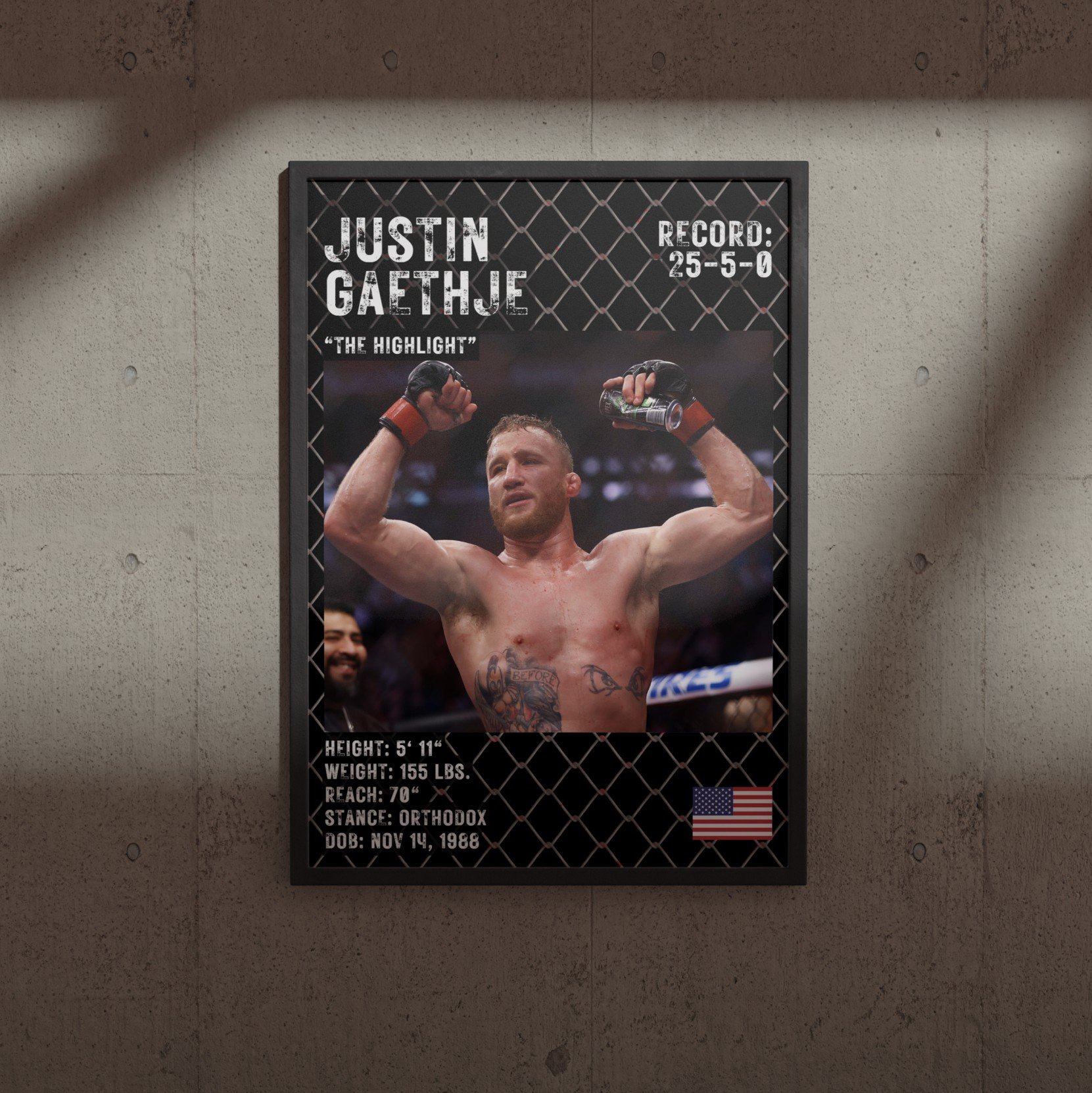 UFC постер Justin Gaethje UFC постер Justin Gaethje
