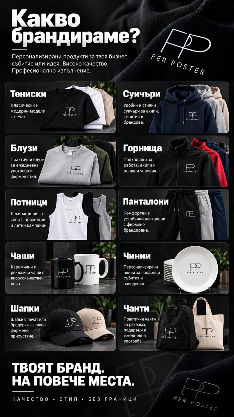 Брандиране на фирмени облекла и продукти